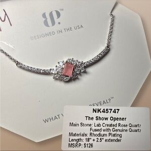 Bomb Party The Show Opener Rose Quartz on Rhodium